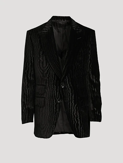 Atticus Velvet Embossed Moiré Jacket