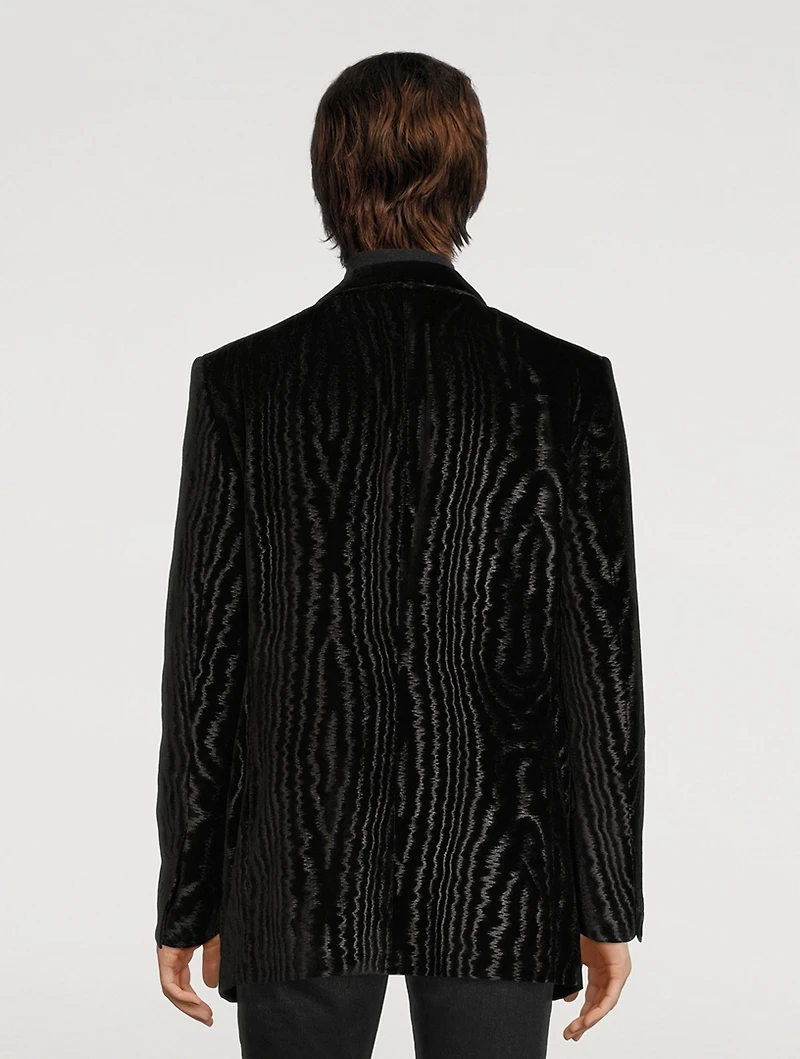 Atticus Velvet Embossed Moiré Jacket