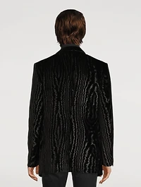 Atticus Velvet Embossed Moiré Jacket