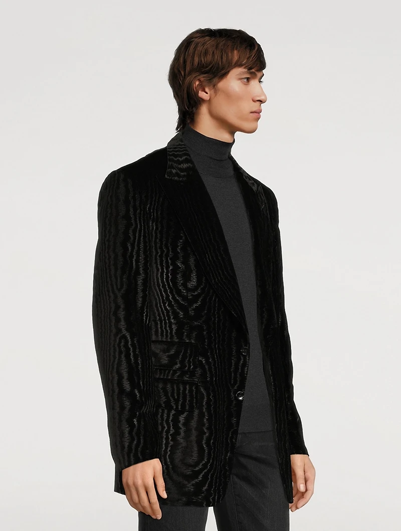 Atticus Velvet Embossed Moiré Jacket