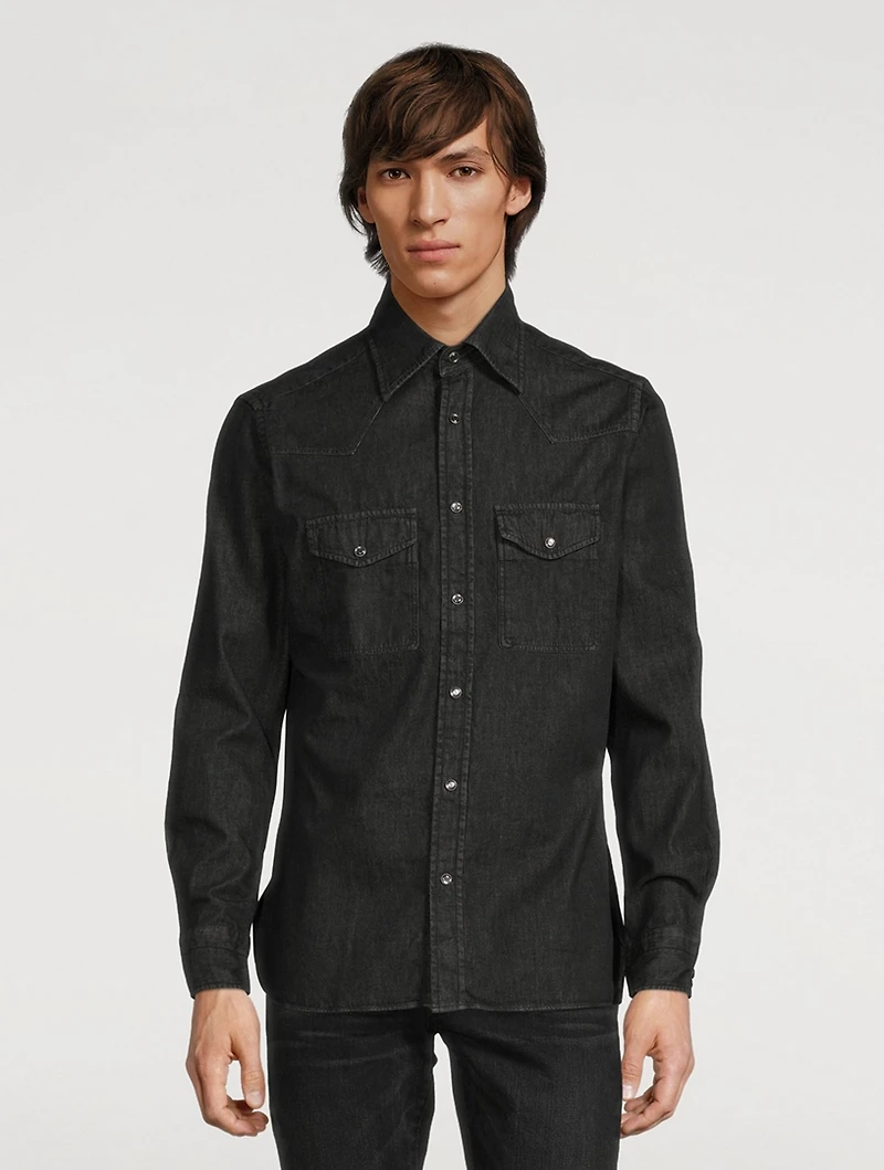 Denim Slim-Fit Shirt