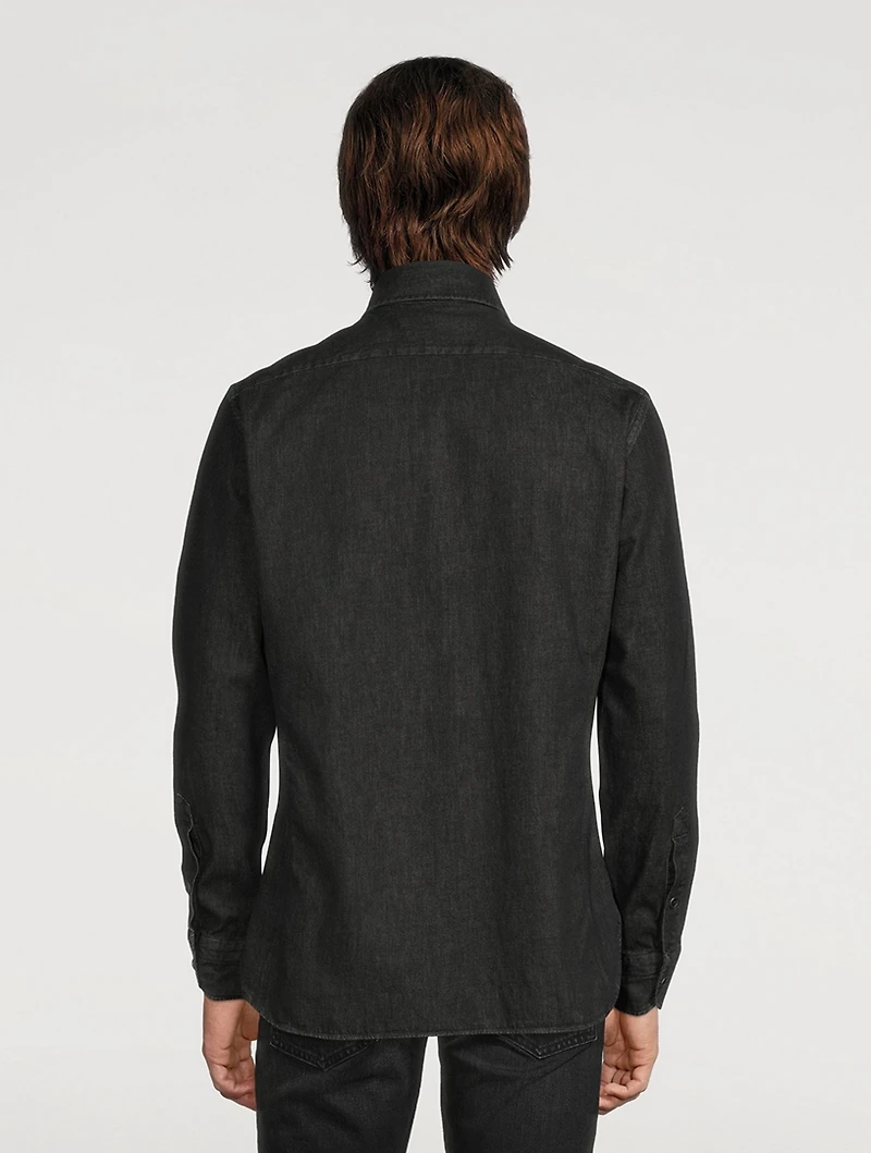Denim Slim-Fit Shirt