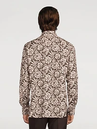 Long-Sleeve Shirt Antique Floral Print