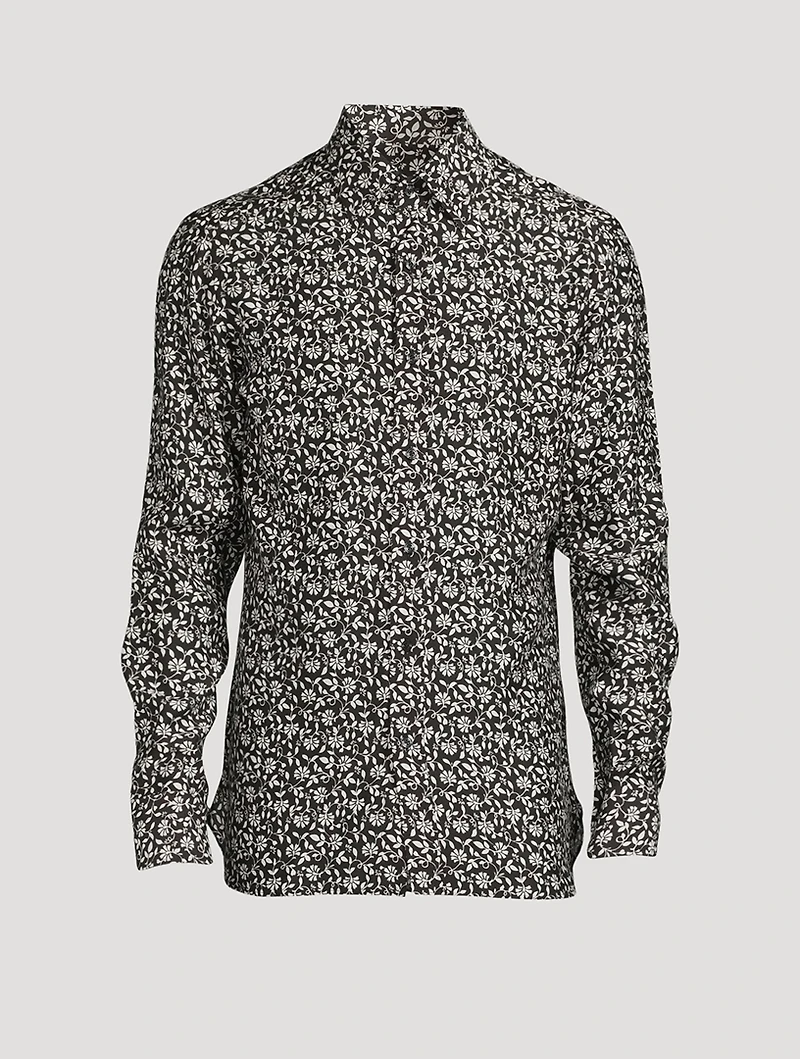 Long-Sleeve Shirt In Floral Print