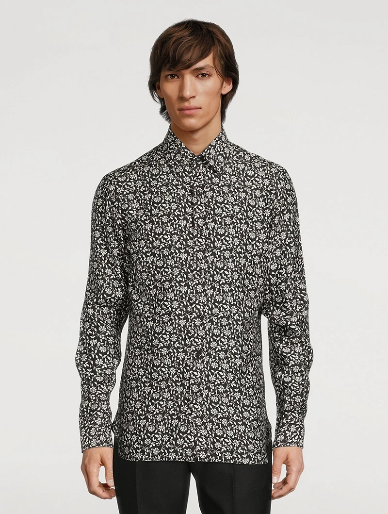 Long-Sleeve Shirt In Floral Print