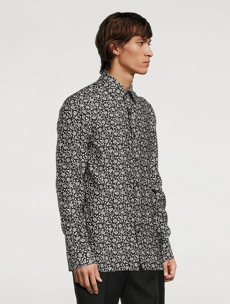 Long-Sleeve Shirt In Floral Print