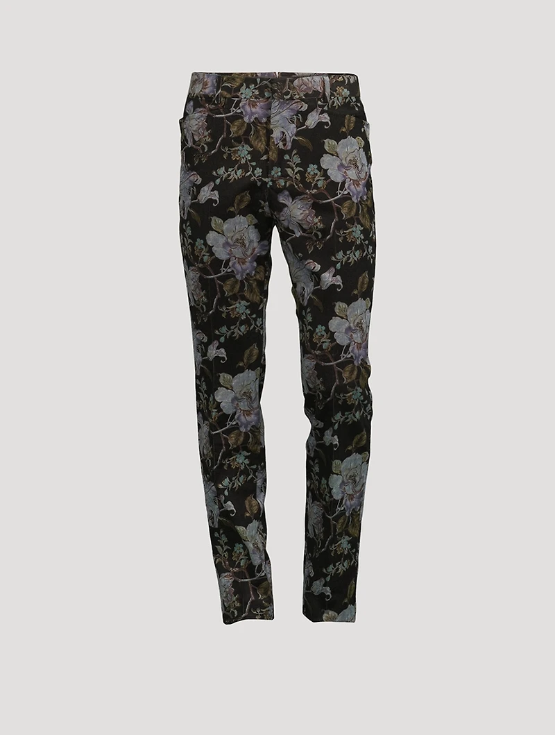 Atticus Velvet Pants Floral Print