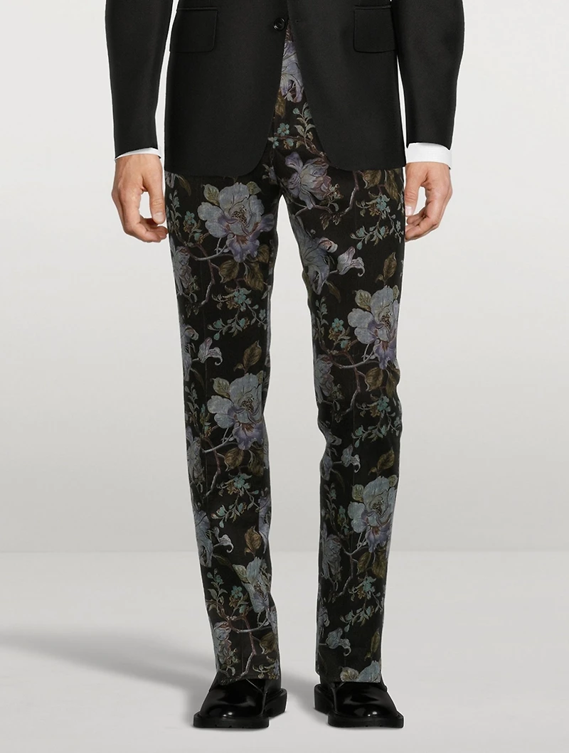 Atticus Velvet Pants Floral Print