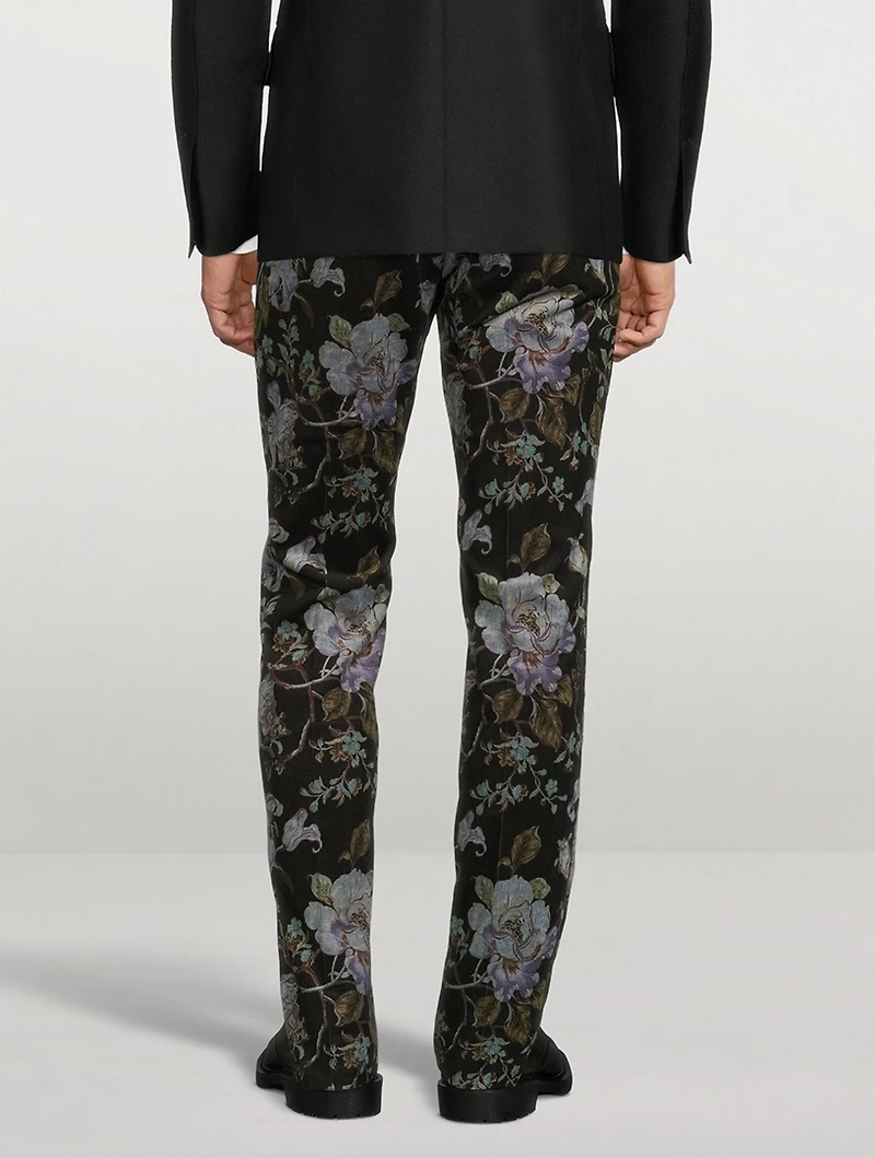 Atticus Velvet Pants Floral Print
