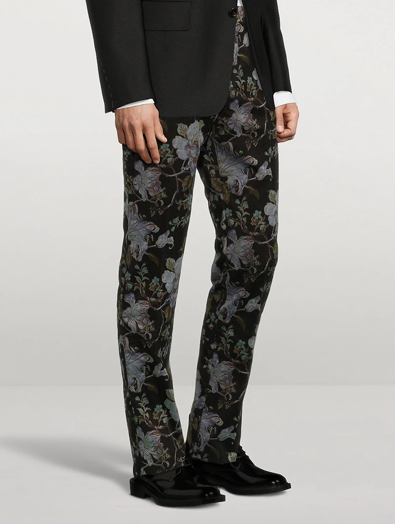 Atticus Velvet Pants Floral Print