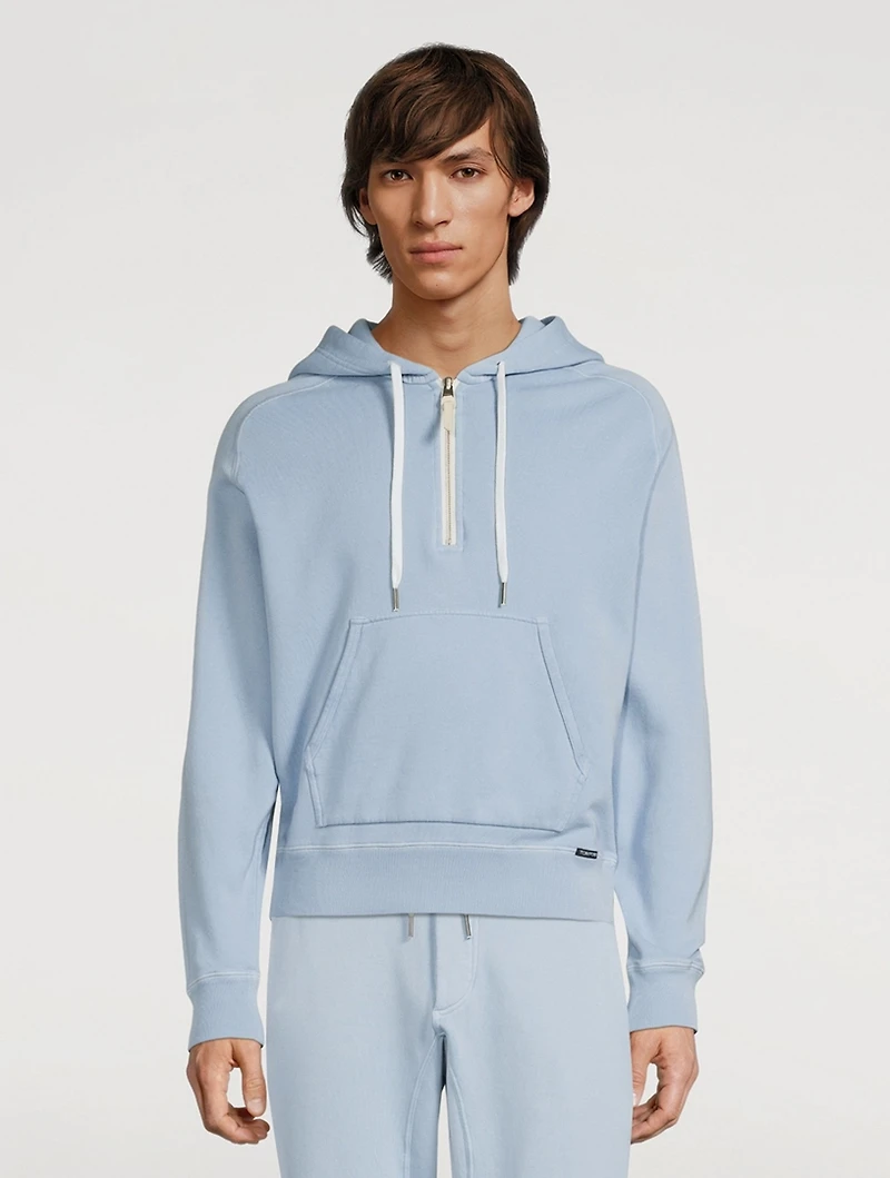 Cotton Half-Zip Hoodie