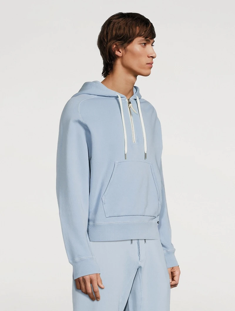 Cotton Half-Zip Hoodie