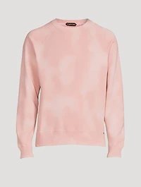 Cotton Sweatshirt Tie-Dye Print