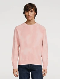 Cotton Sweatshirt Tie-Dye Print