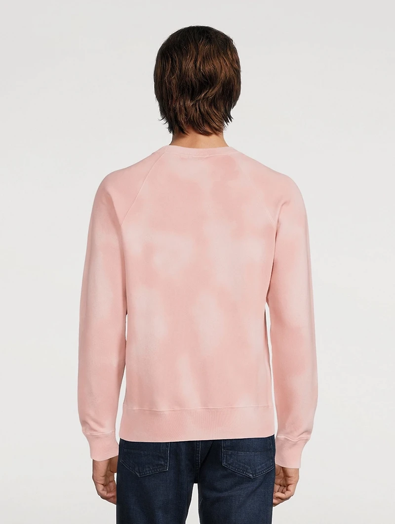 Cotton Sweatshirt Tie-Dye Print