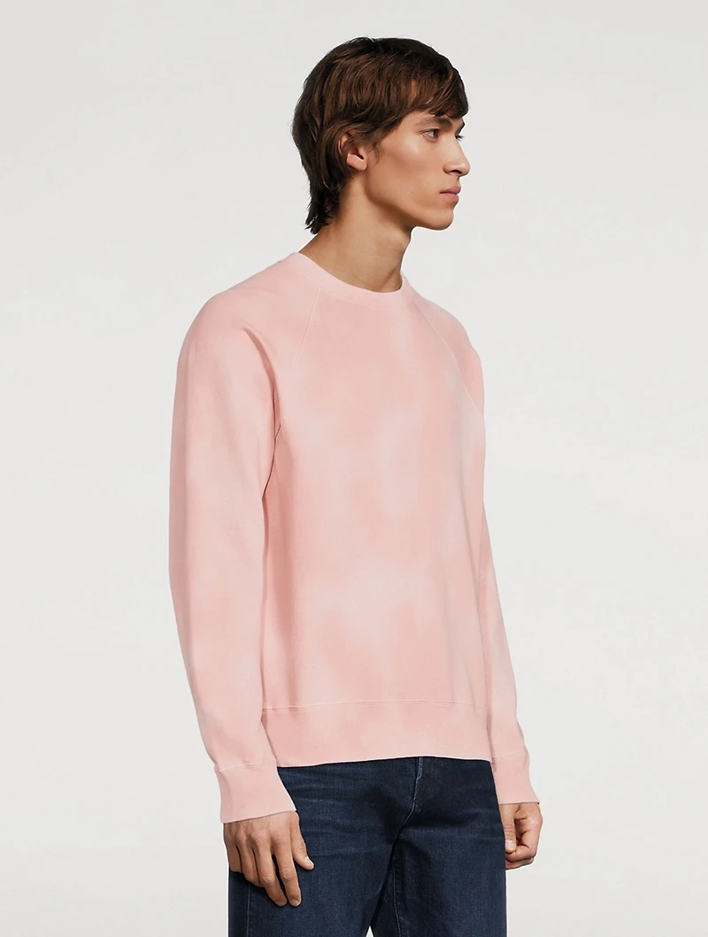 Cotton Sweatshirt Tie-Dye Print