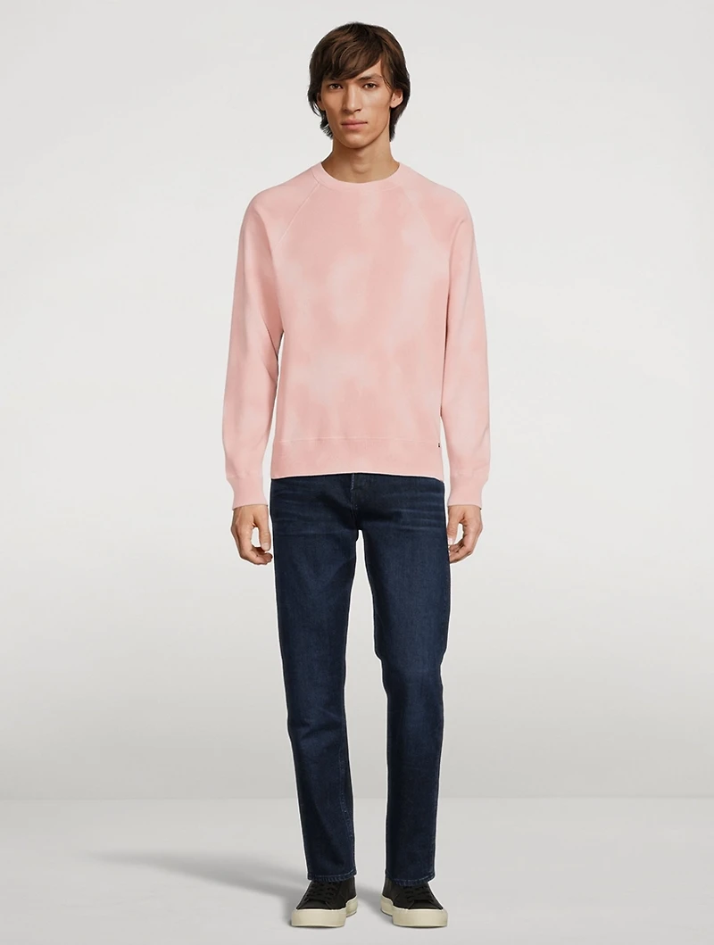 Cotton Sweatshirt Tie-Dye Print