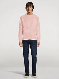 Cotton Sweatshirt Tie-Dye Print