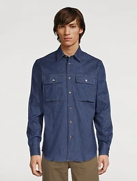 Stretch Denim Tailored Shirt