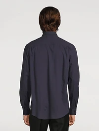 Wool And Cotton Patch-Pocket Shirt