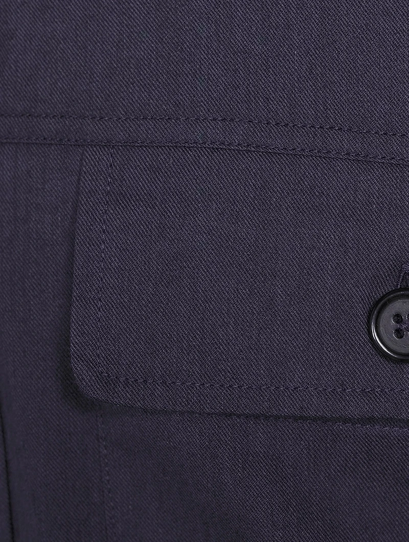 Wool And Cotton Patch-Pocket Shirt