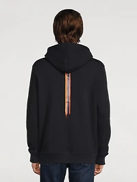 Cotton Hoodie With Painted Stripe