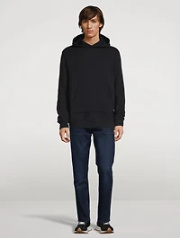 Cotton Hoodie With Painted Stripe