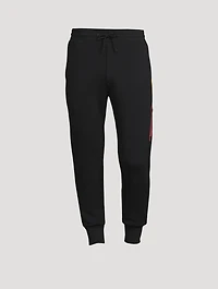 Cotton Sweatpants With Painted Stripe