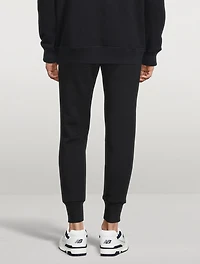Cotton Sweatpants With Painted Stripe