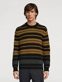 Wool And Mohair-Blend Stripe Sweater