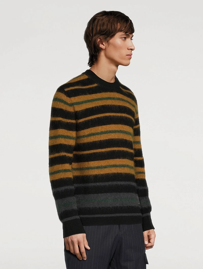 Wool And Mohair-Blend Stripe Sweater