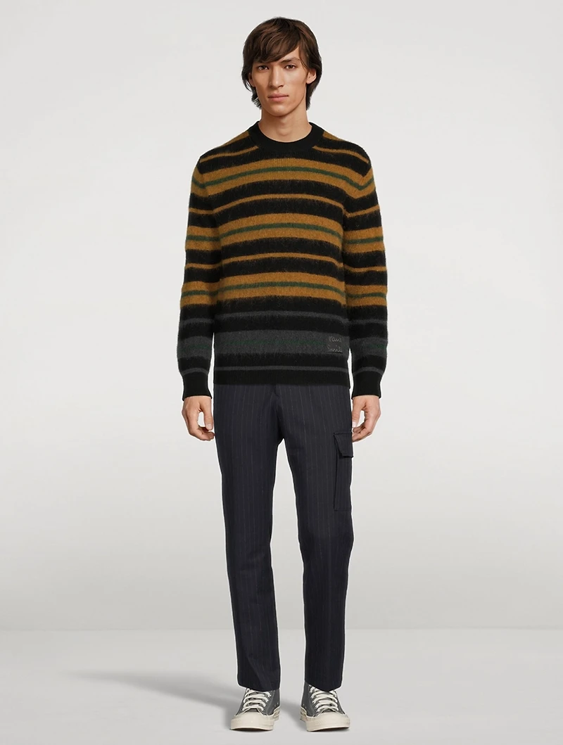 Wool And Mohair-Blend Stripe Sweater