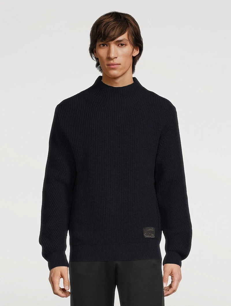 Wool Mockneck Sweater