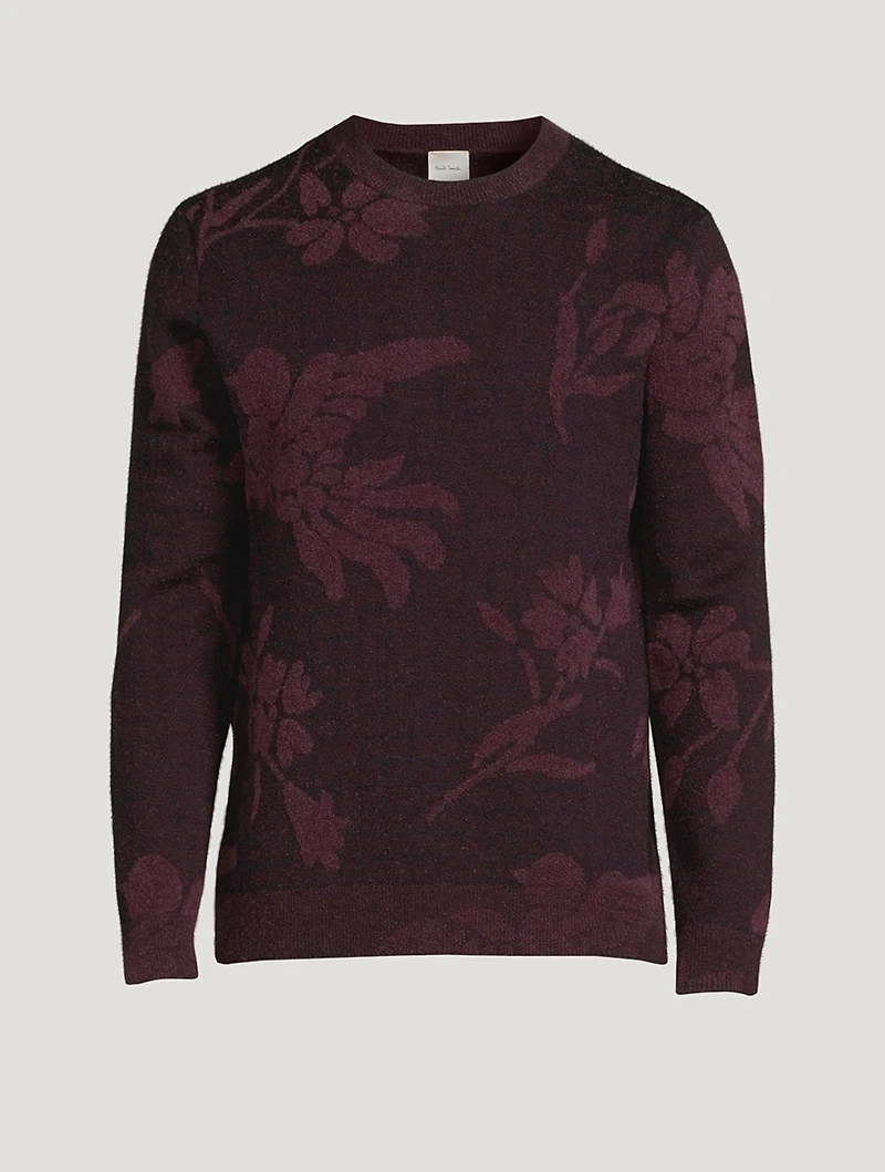 Bird Floral Wool-Blend Jacquard Sweater