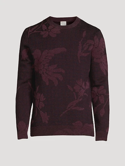 Bird Floral Wool-Blend Jacquard Sweater