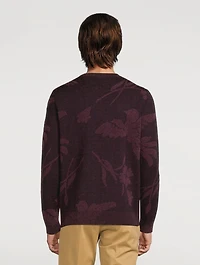 Bird Floral Wool-Blend Jacquard Sweater