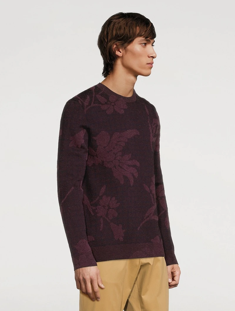 Bird Floral Wool-Blend Jacquard Sweater