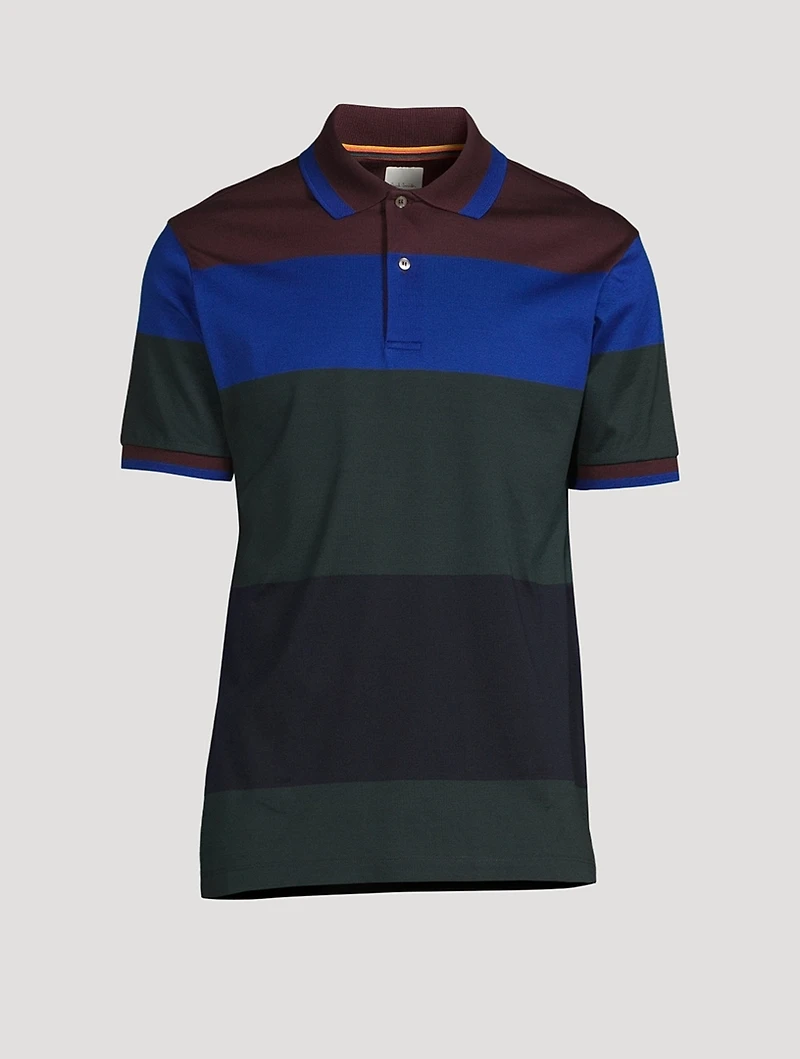 Colourblock Short-Sleeve Polo Shirt