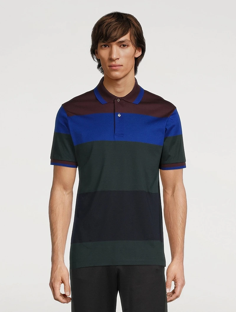 Colourblock Short-Sleeve Polo Shirt