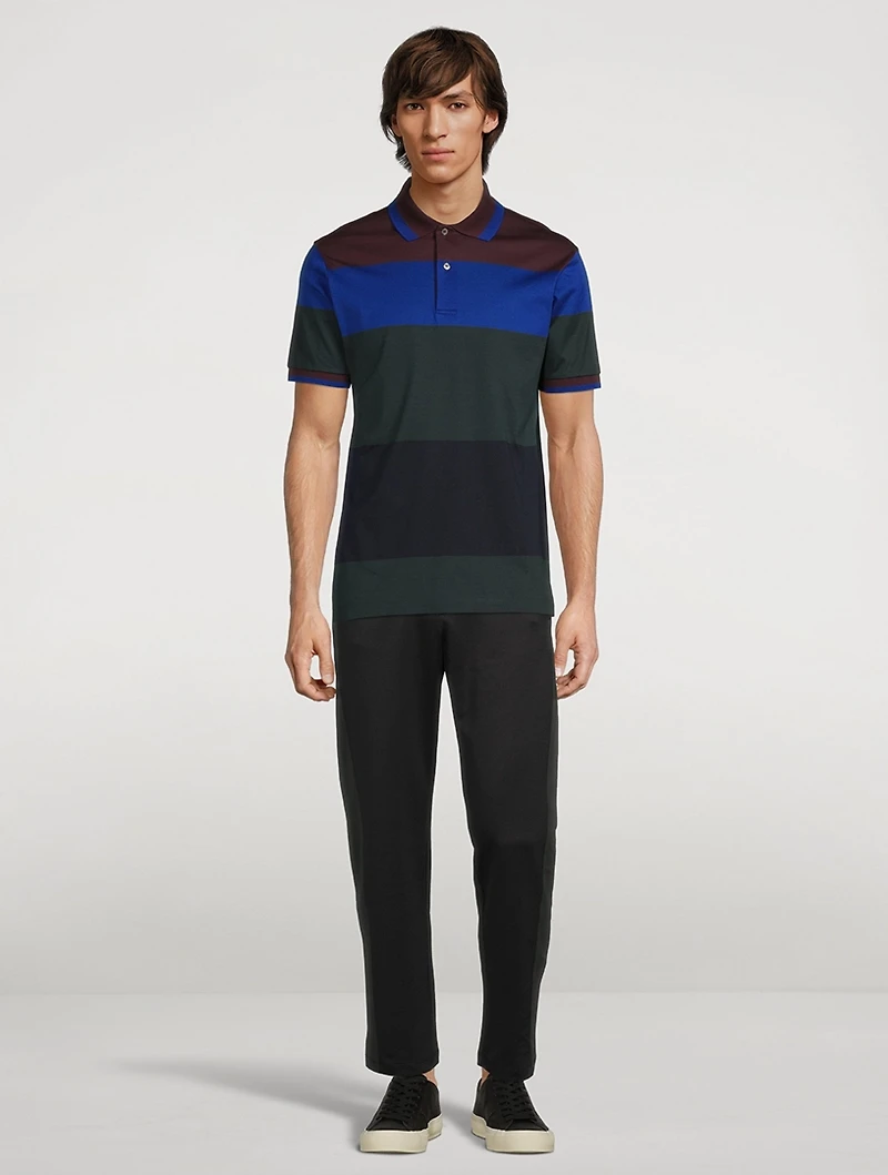 Colourblock Short-Sleeve Polo Shirt