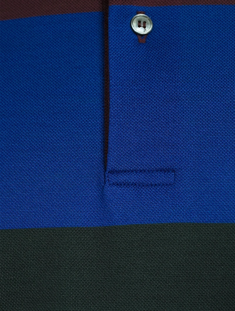 Colourblock Short-Sleeve Polo Shirt