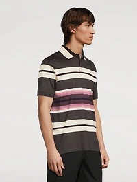 Striped Short-Sleeve Polo Shirt