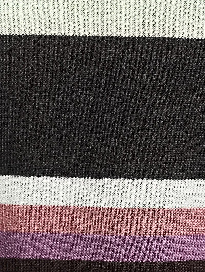 Striped Short-Sleeve Polo Shirt
