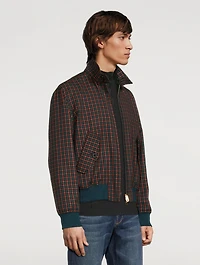 Harrington Wool Twill Jacket Check Print