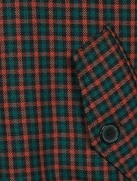 Harrington Wool Twill Jacket Check Print