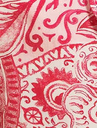 Fila Balloon-Sleeve Wrap Dress Paisley Print