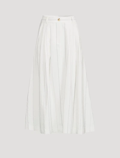 Tulay Organic Cotton A-Line Midi Skirt Polson Stripe