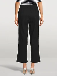 Pippy Crinkled Organic Cotton Wide-Leg Pants