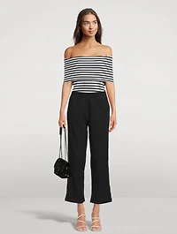 Pippy Crinkled Organic Cotton Wide-Leg Pants