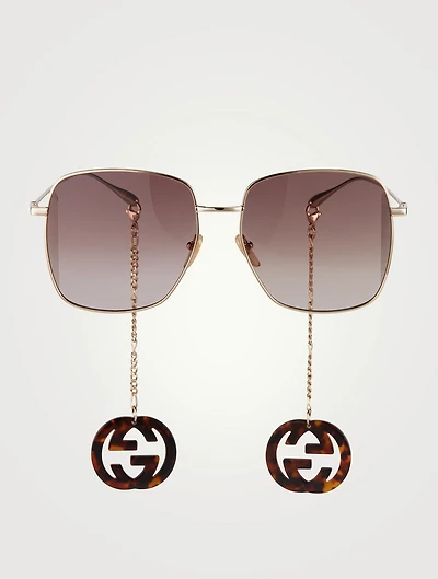 Square Sunglasses With Charms